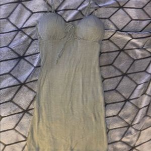 Light olive green dress.